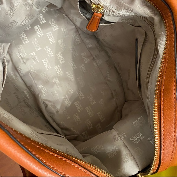 Michael Michael Kors Orange Bedford Convertible Satchel Crossbody Bag - Picture 8 of 10